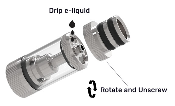 epipe vape tank eliquid refilling instruction