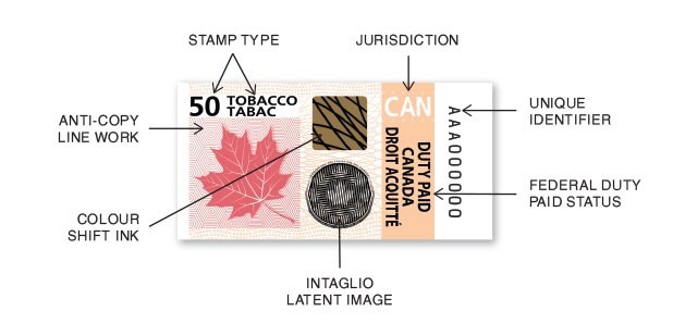 Excise tax stamp