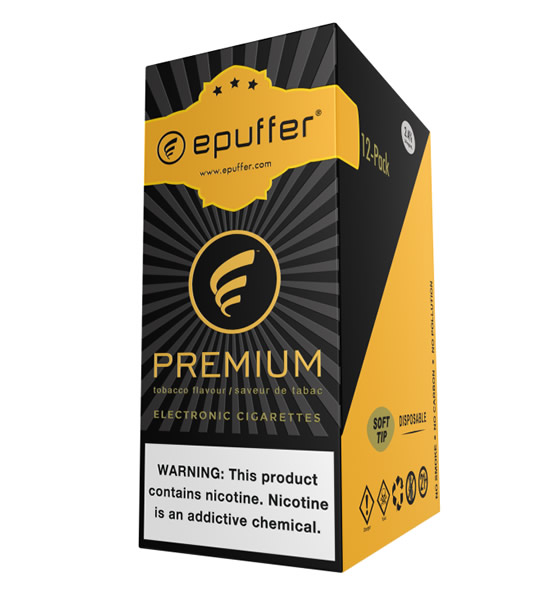 Premium Tobacco E Cig 12 Pack Disposable E Cigs ePuffer Vape