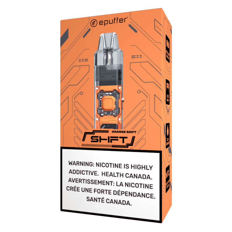 EPuffer SHIFT Orange Vape POD Mod Vaporizer Vape Pod Starter Kit Epuffer shift orange vape pod mod vaporizer vape pod starter kit