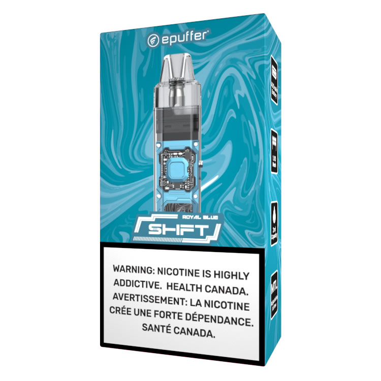 ePuffer SHIFT Blue Vape POD Mod Vaporizer Vape Pod Starter Kit