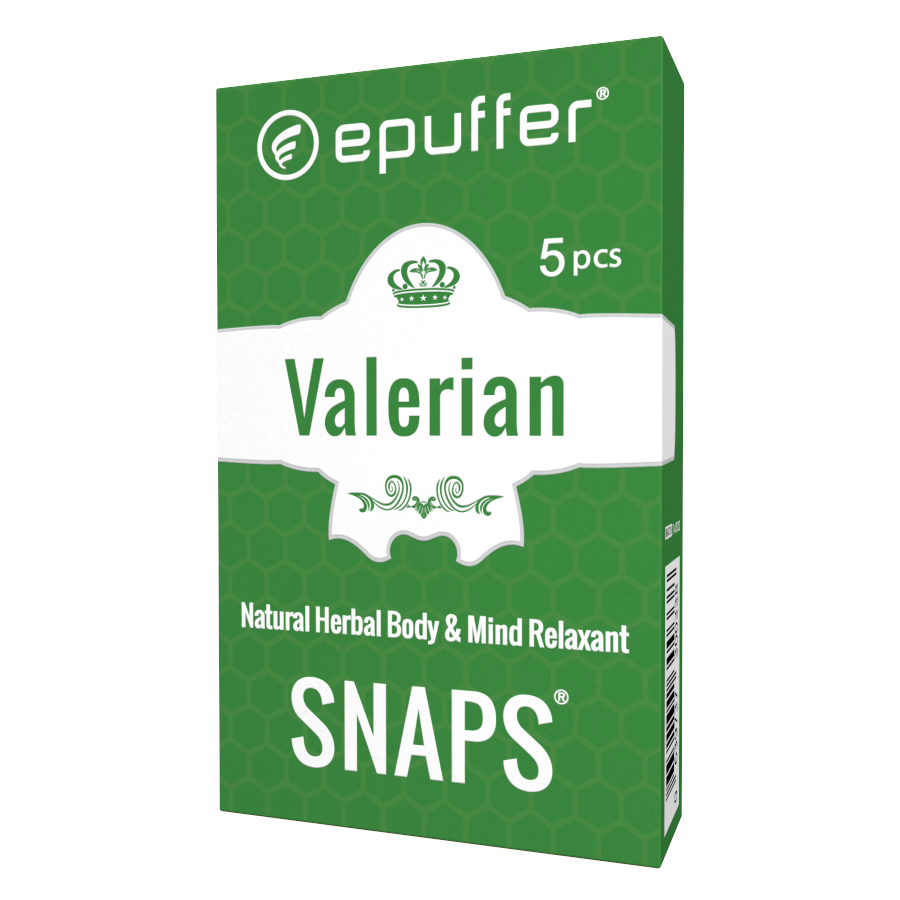 ePuffer SNAPS Valerian Relaxant Cartomizers | Herbal Vape eJuice Canada