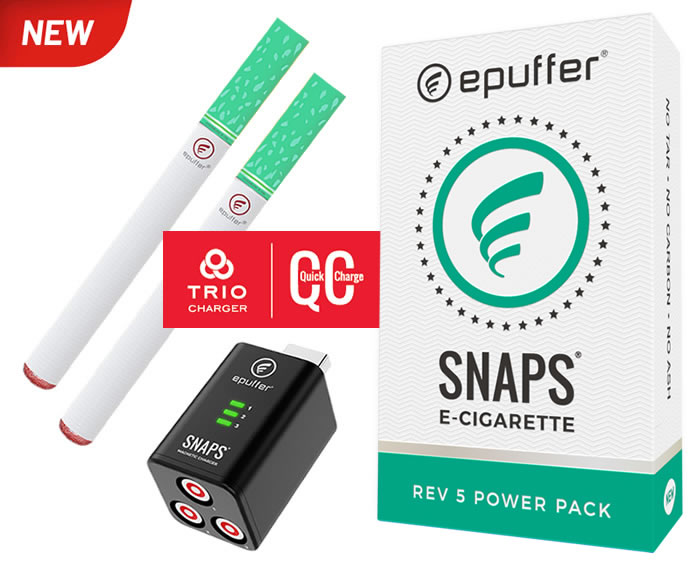 ePuffer SNAPS REV5 Black Rechargeable Cigalike Ecigarette Menthol -  Electronic Cigarette | ePuffer Vape Canada