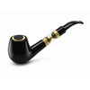 ePipe 659 ebony hardwood vape pipe with gold trim