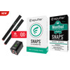 epuffer snaps menthol cigalike electronic cigarette rechargeable starter kit black batteries and prefilled menthol cartomizers