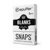 EPUFFER SNAPS blank refillable e-cigarette black color cartridges - 5 pack