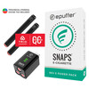 epuffer snaps menthol black cigalike electronic cigarette rechargeable starter kit black batteries