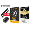 epuffer snaps black cigalike electronic cigarette bundled with tobacco variety prefilled cartomizers