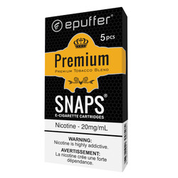 epuffer snaps ecigarette premium tobacco black cartridge pod