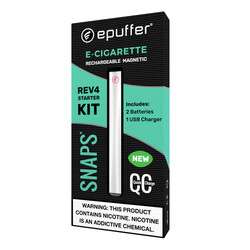 epuffer snaps menthol ecigarette value plus starter kit white