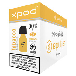 XPOD tobacco rich treacle sweet vape pod bulk 30 pack