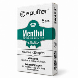 epuffer snaps ecigarette menthol cigalike vape cartridges pods