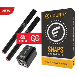 epuffer snaps black cigalike electronic cigarette rechargeable starter kit