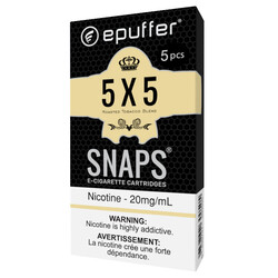 epuffer snaps electronic cigarette disposable tobacco cartridge black