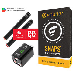 epuffer snaps black cigalike electronic cigarette rechargeable starter kit