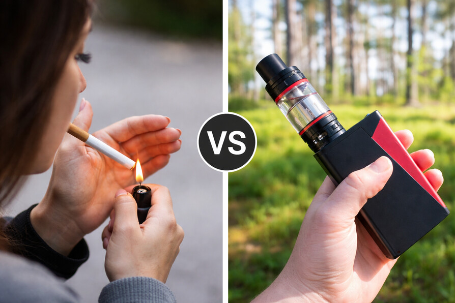smoking vs vaping